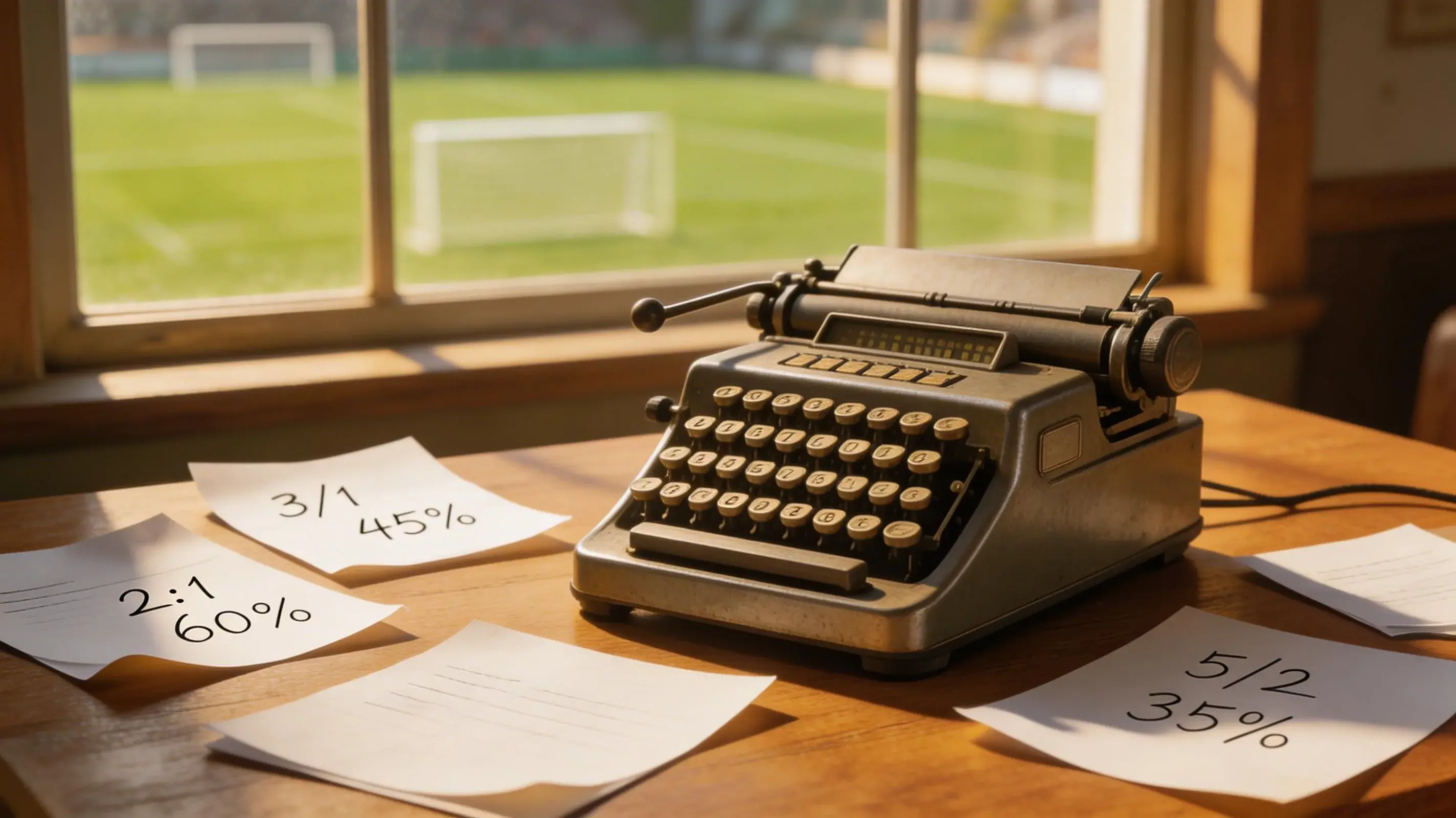 Calculatrice sur fond de terrain de football illustrant les marges des bookmakers